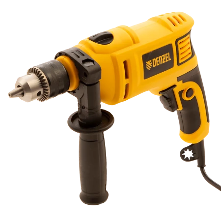 Дрель электрическая ударная  750Вт 13мм ЗВП кейс ID-750 Denzel(9)