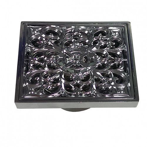 Трап 50 100х100 вертикальный нерж.хром узор Санакс