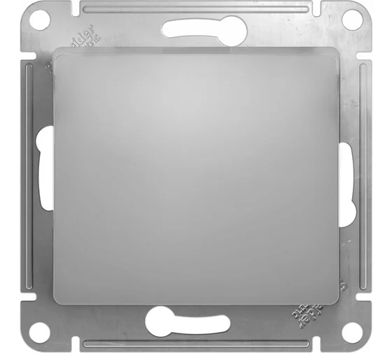 Выключатель механизм 1-кл алюминий б/индикатора Glossa