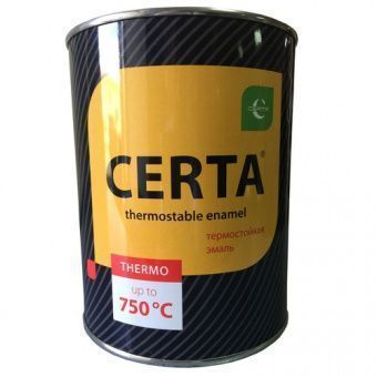 Эмаль термостойкая графит  700°С 0,8кг Certa@