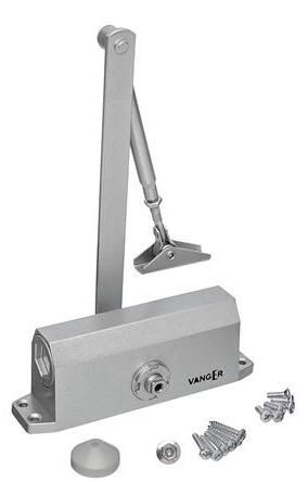 Доводчик до  85кг SL серебро морозостойкий Vanger---