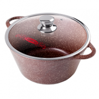 Кастрюля 2л с крышкой шоколад Горница(18)