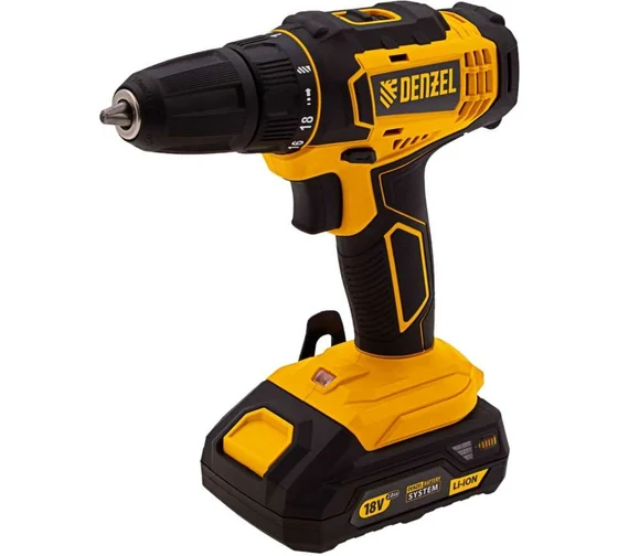 Дрель аккумуляторная 18.0V 10мм Li-ion 2,0A/чх2 CDL-IB-18-02 Denzel