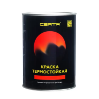 Эмаль термостойкая черная 1200°С 0,4кг Certa