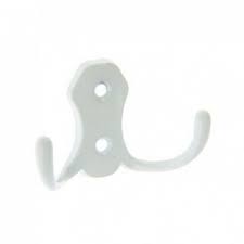 Крючок металл 2 рожковый №16 белый Металлист---