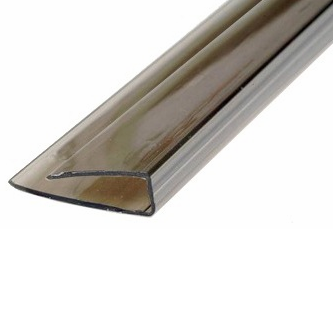 Поликарбонат профиль торцевой  8мм (L) бронза