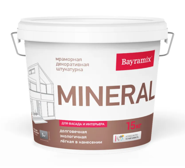 Штукатурка мраморная Mineral 15кг цвет 358 Bayramix