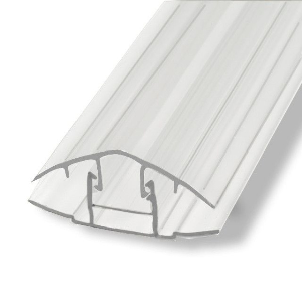 Поликарбонат профиль  соединительный разъемный 6-10мм прозрачный