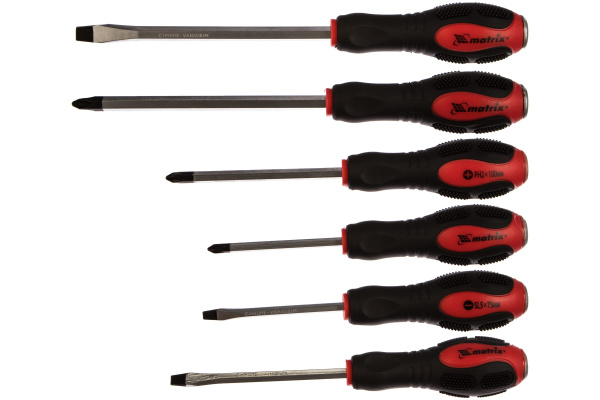 Набор отверток  6шт PH/SL ударные Matrix
