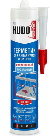 Герметик силиконовый для аквариумов прозрачный 280мл Kudo(12)