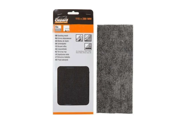 Сетка абразивная Р 80 115х280мм  5шт Gepard
