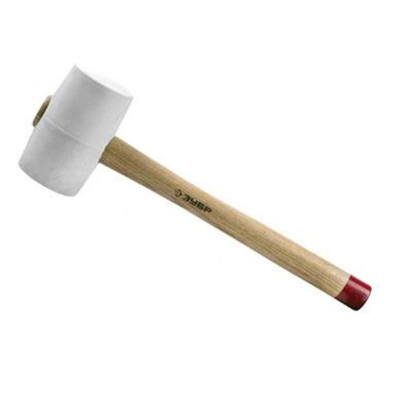 Киянка резиновая  450г дерев ручка белая Зубр Мастер
